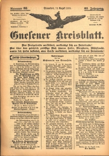 Gnesener Kreisblatt 1916.08.12 Jg.65 Nr65