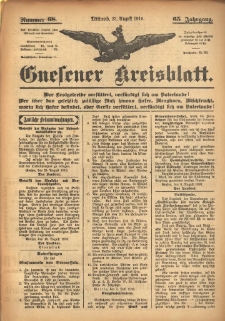 Gnesener Kreisblatt 1916.08.23 Jg.65 Nr68