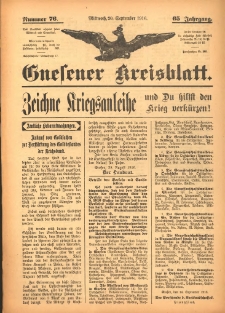 Gnesener Kreisblatt 1916.09.20 Jg.65 Nr76