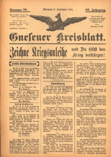 Gnesener Kreisblatt 1916.09.27 Jg.65 Nr78