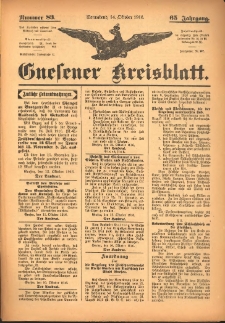 Gnesener Kreisblatt 1916.10.14 Jg.65 Nr83