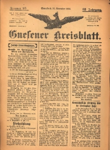 Gnesener Kreisblatt 1916.11.25 Jg.65 Nr95