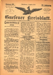 Gnesener Kreisblatt 1916.12.09 Jg.65 Nr99