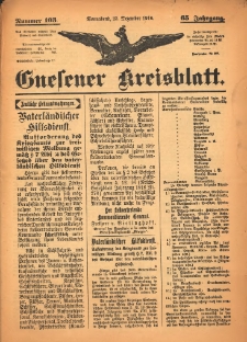 Gnesener Kreisblatt 1916.12.23 Jg.65 Nr103