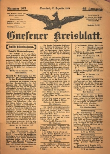 Gnesener Kreisblatt 1916.12.30 Jg.65 Nr105