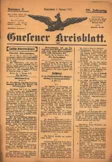 Gnesener Kreisblatt 1917.01.06 Jg.66 Nr2