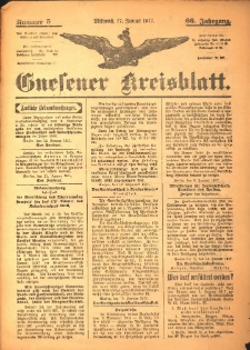 Gnesener Kreisblatt 1917.01.17 Jg.66 Nr5
