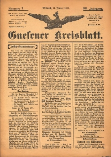 Gnesener Kreisblatt 1917.01.24 Jg.66 Nr7
