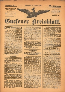 Gnesener Kreisblatt 1917.01.27 Jg.66 Nr8