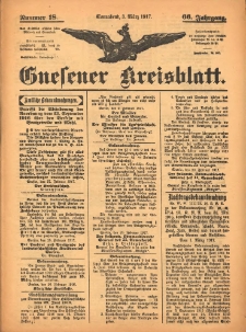 Gnesener Kreisblatt 1917.03.03 Jg.66 Nr18