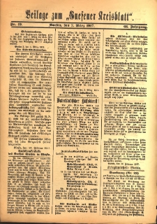 Beilage zum „Gnesener Kreisblatt” 1917.03.07 Nr19