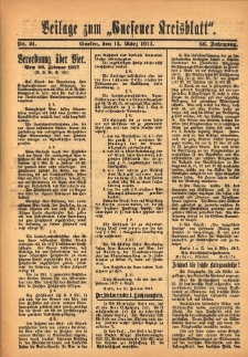 Beilage zum &bdquo;Gnesener Kreisblatt&rdquo; 1917.03.14 Nr21