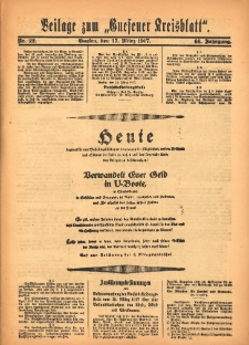 Beilage zum „Gnesener Kreisblatt” 1917.03.17 Nr22