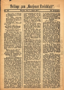 Beilage zum „Gnesener Kreisblatt” 1917.04.11 Nr29