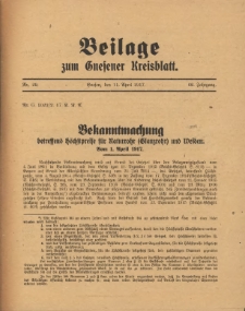 Beilage zum Gnesener Kreisblatt 1917.04.11 Nr29