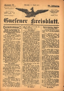 Gnesener Kreisblatt 1917.04.18 Jg.66 Nr31