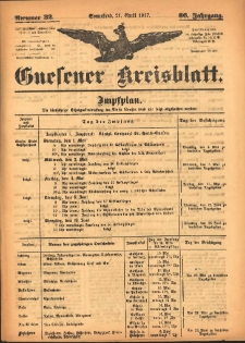 Gnesener Kreisblatt 1917.04.21 Jg.66 Nr32