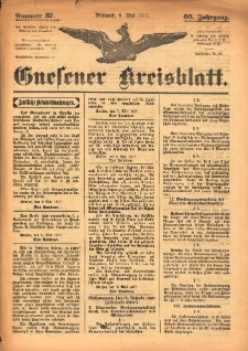 Gnesener Kreisblatt 1917.05.09 Jg.66 Nr37
