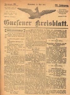 Gnesener Kreisblatt 1917.05.12 Jg.66 Nr38