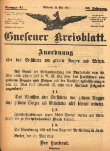Gnesener Kreisblatt 1917.05.23 Jg.66 Nr41