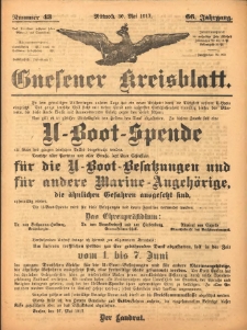 Gnesener Kreisblatt 1917.05.30 Jg.66 Nr43
