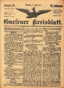 Gnesener Kreisblatt 1917.06.13 Jg.66 Nr47