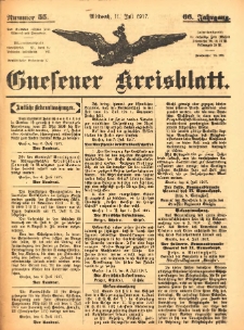 Gnesener Kreisblatt 1917.07.11 Jg.66 Nr55