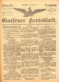 Gnesener Kreisblatt 1917.07.21 Jg.66 Nr58