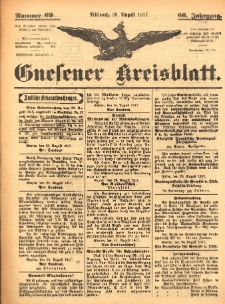 Gnesener Kreisblatt 1917.08.29 Jg.66 Nr69