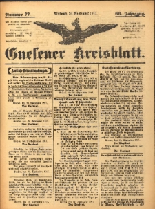 Gnesener Kreisblatt 1917.09.26 Jg.66 Nr77