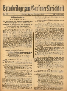 Extrabeilage zum Gnesener Kreisblatt 1917.10.06 Nr80