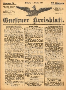 Gnesener Kreisblatt 1917.10.10 Jg.66 Nr81