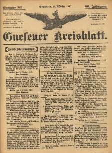 Gnesener Kreisblatt 1917.10.13 Jg.66 Nr82