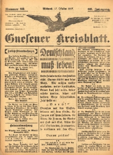 Gnesener Kreisblatt 1917.10.17 Jg.66 Nr83