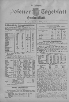 Posener Tageblatt. Handelsblatt 1906.01.11 Jg.45