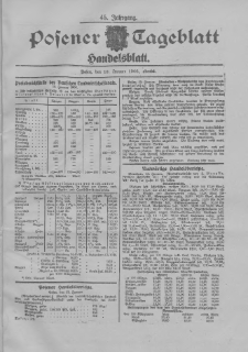 Posener Tageblatt. Handelsblatt 1905.01.13 Jg.45