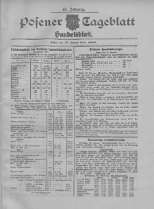 Posener Tageblatt. Handelsblatt 1906.01.20 Jg.45