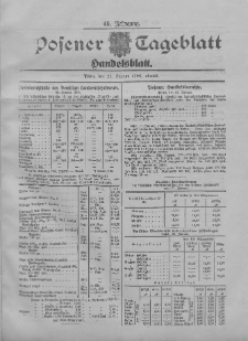Posener Tageblatt. Handelsblatt 1906.01.22 Jg.45