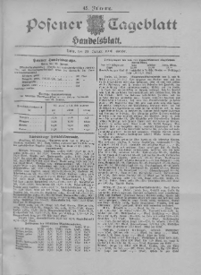 Posener Tageblatt. Handelsblatt 1906.01.23 Jg.45