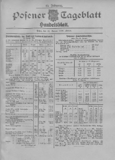 Posener Tageblatt. Handelsblatt 1906.01.31 Jg.45