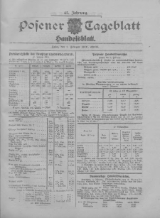 Posener Tageblatt. Handelsblatt 1906.02.01 Jg.45