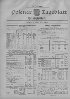 Posener Tageblatt. Handelsblatt 1906.02.07 Jg.45
