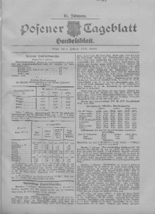 Posener Tageblatt. Handelsblatt 1906.02.08 Jg.45