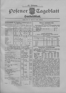 Posener Tageblatt. Handelsblatt 1906.02.13 Jg.45
