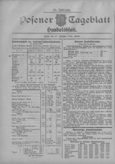 Posener Tageblatt. Handelsblatt 1906.02.17 Jg.45