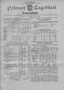Posener Tageblatt. Handelsblatt 1906.02.20 Jg.45