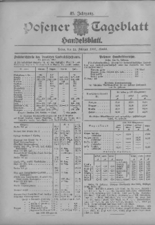 Posener Tageblatt. Handelsblatt 1906.02.21 Jg.45