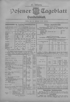 Posener Tageblatt. Handelsblatt 1906.02.22 Jg.45