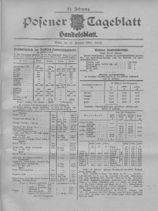 Posener Tageblatt. Handelsblatt 1906.02.23 Jg.45