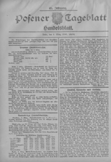 Posener Tageblatt. Handelsblatt 1906.03.03 Jg.45